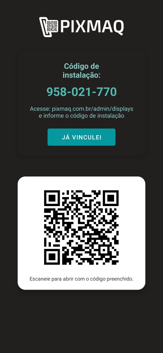 Vinculação rápida do display ao sistema
