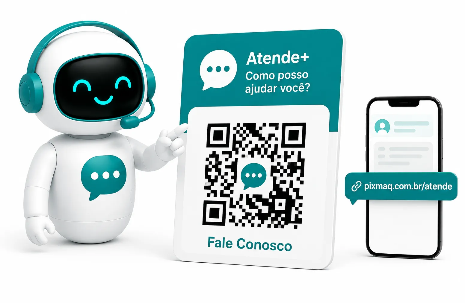 Placas e adesivos Atende+