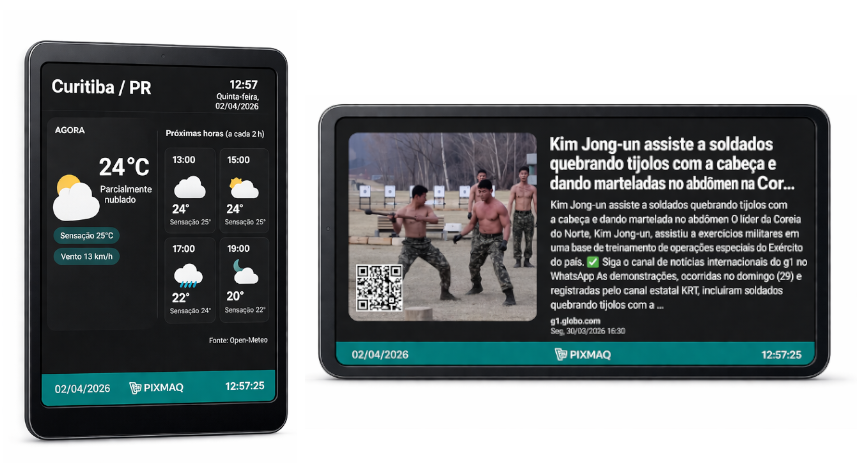 Exemplo de apresentação Display Ads Pixmaq para vending machines