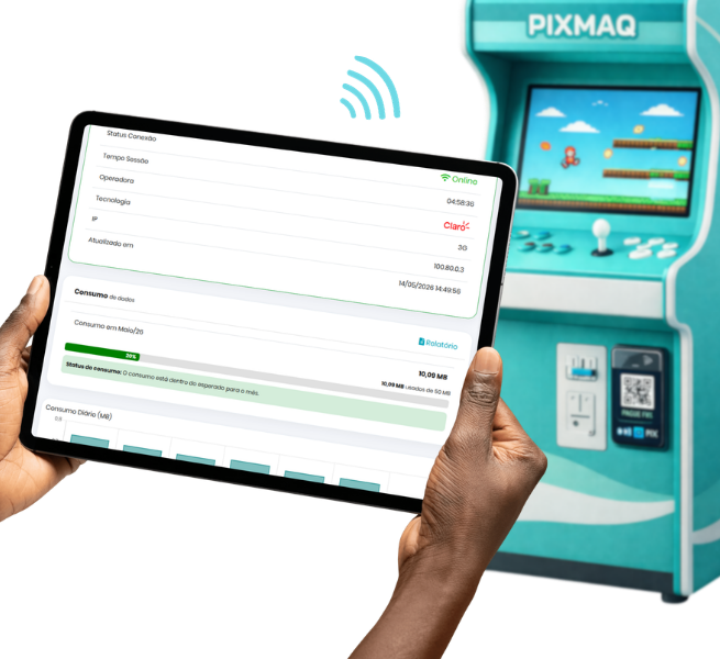 Painel Pixmaq para gestão de chip multioperadora