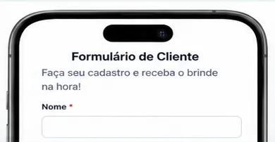 Tela de formulário do QR Interativo